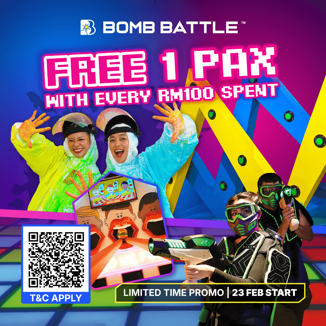 Every RM100 spent get 1 FREE PAX